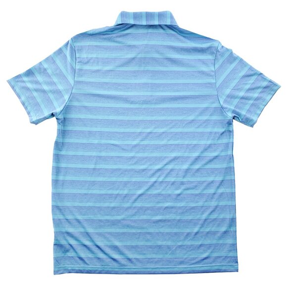 Adidas Golf Polo Shirt 2 Color Striped Stretch Blue Men's Large NWT - Picture 3 of 10